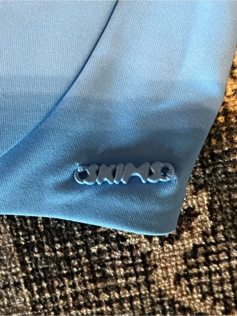 SKIMS blue Underwire swim top NWOT
